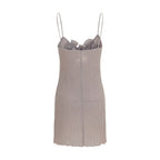 Beige Lyocell Casual Dress