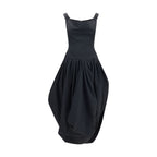 Black Polyester Casual Dress