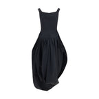 Black Polyester Casual Dress