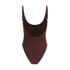 Bordeaux Polyamide One-Piece Swimsuit