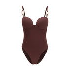 Bordeaux Nylon One-Piece Swimsuit
