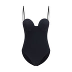 Black Polyamide One-Piece Swimsuit