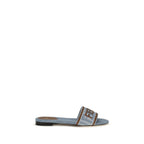 Blue Polyamide Flat Sandals