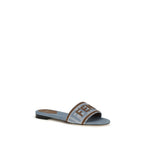 Blue Polyamide Flat Sandals
