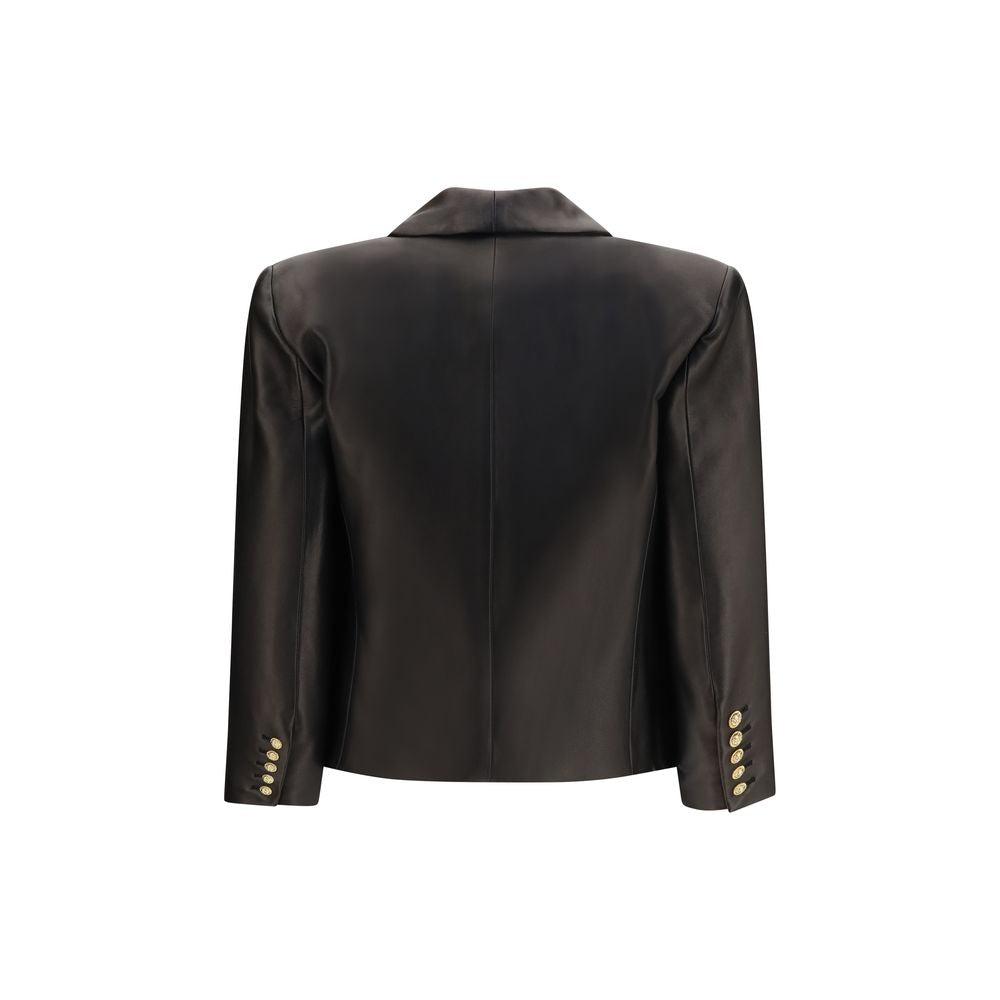 Black Lamb Ovis Aries Leather Jacket