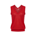 Red Linen Women Tank