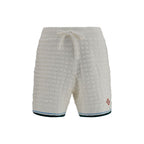 White Cotton Bermuda Shorts