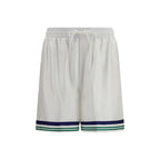 White Silk Bermuda Shorts