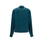 Blue Silk Shirt
