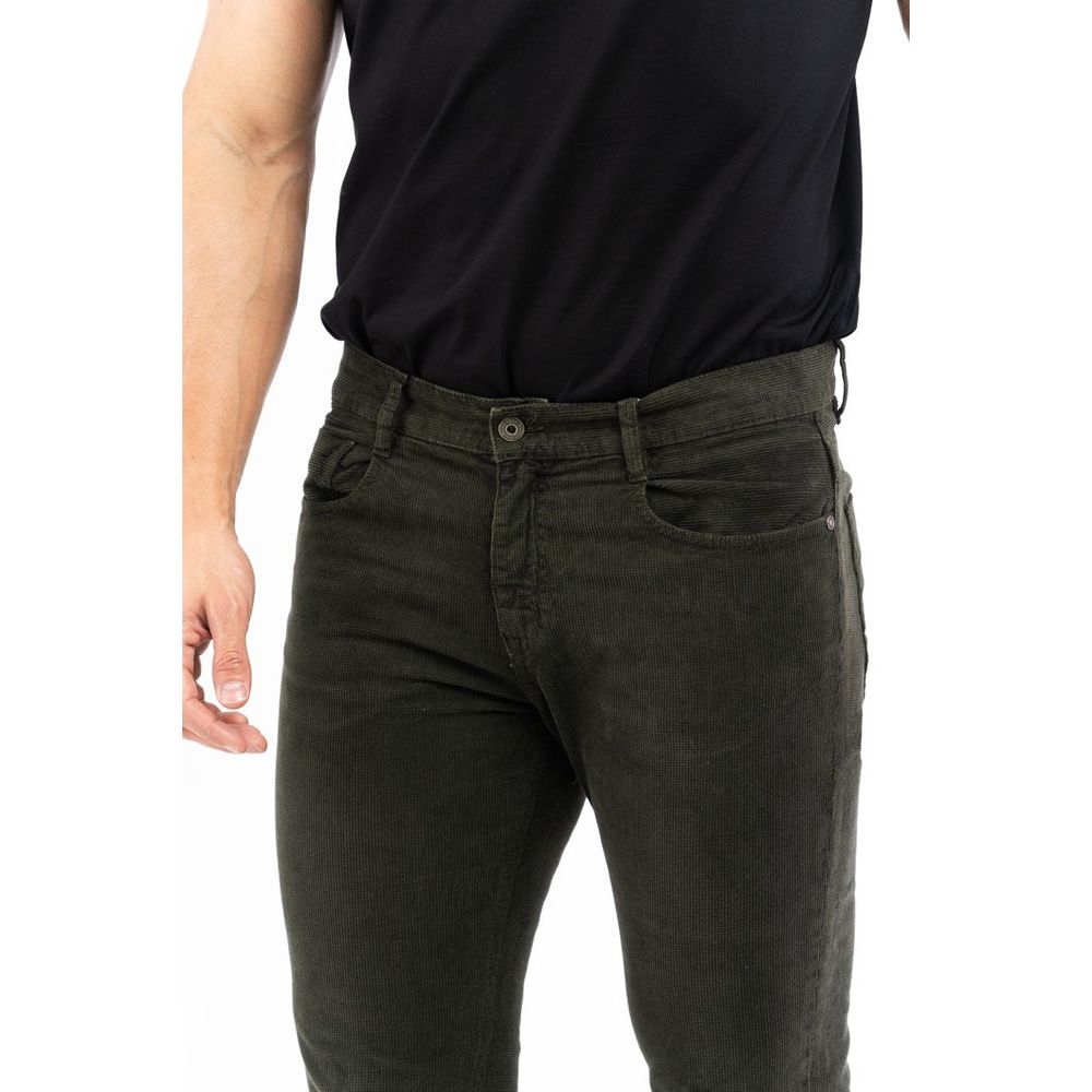 Bicolor Cotton Casual Pants