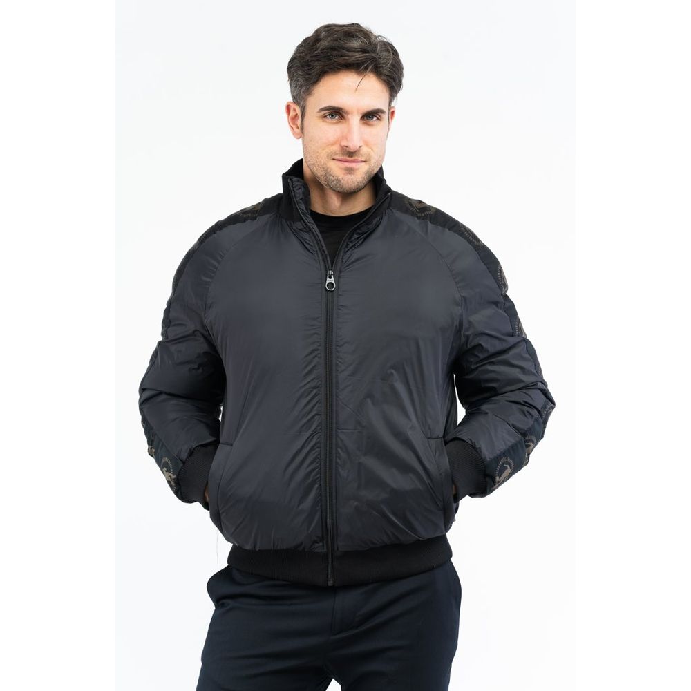 Black Nylon Bomber
