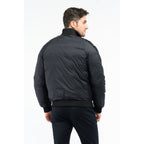 Black Nylon Bomber