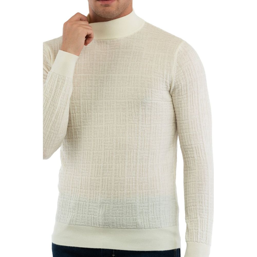 White Wool Turtleneck