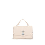 Beige Calf Leather Bos Taurus Handbag