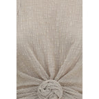 Beige Lyocell Sleeveles T-Shirt