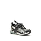 Gray Polyester Athletic Sneakers