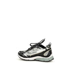 Gray Polyester Athletic Sneakers