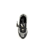 Gray Polyester Athletic Sneakers