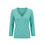 Blue Cotton Women Sweater