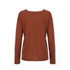 Brown Cotton Women's Sweater