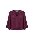Purple Cotton Women Sweater