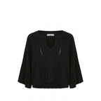 Black Cotton Women Sweater