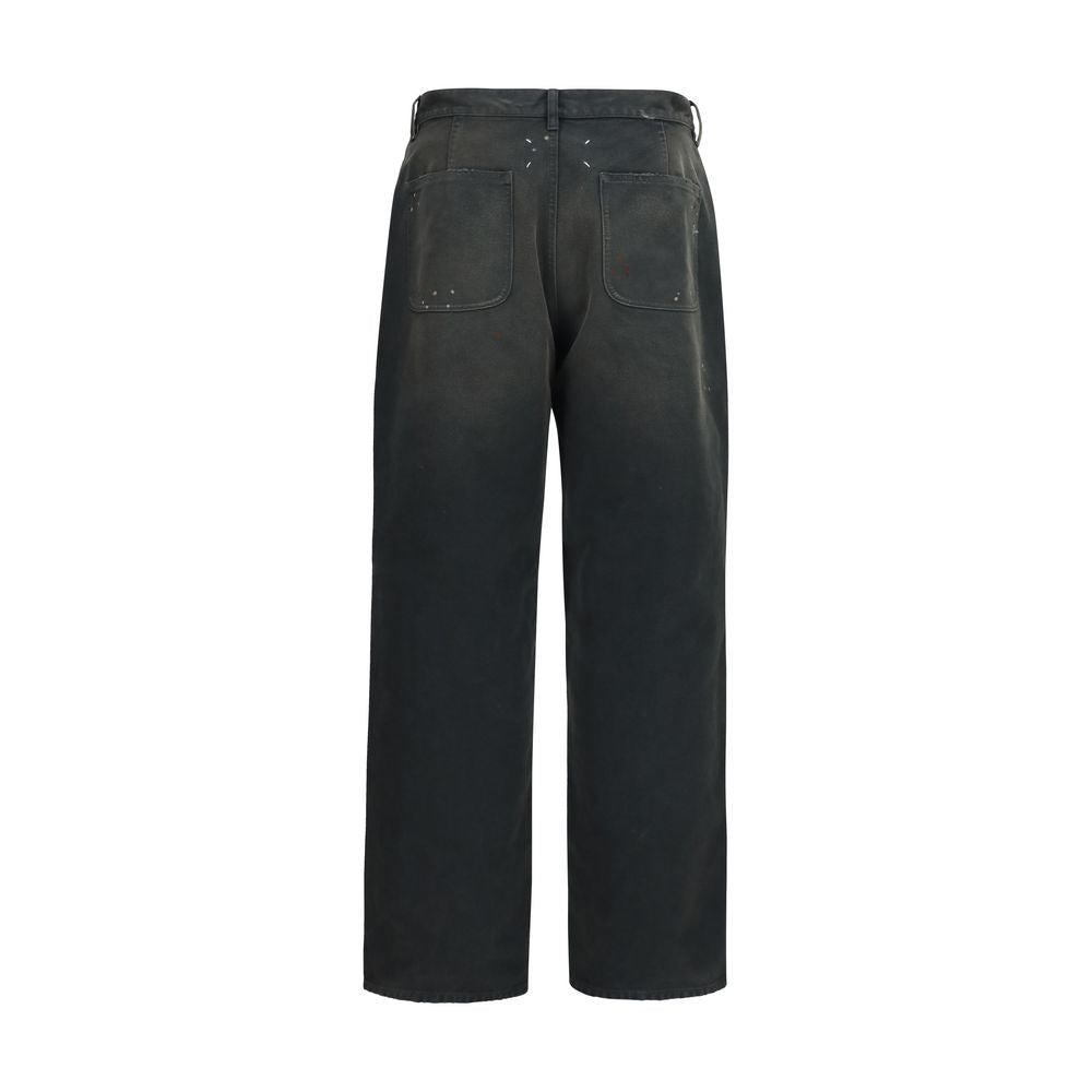 Gray Cotton Casual Pants