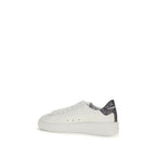 White Calf Leather Bos Taurus Low Top Sneakers
