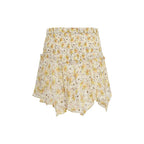 Beige Viscose Mini Skirt