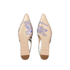 Brown Fabric Ballet Flats