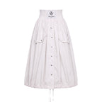White Polyamide Women Skirt