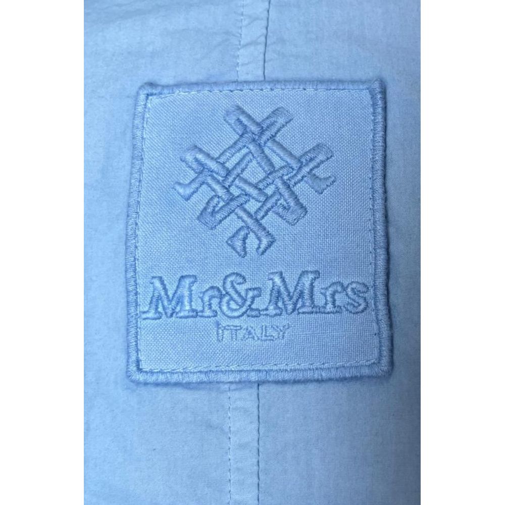 Light Blue Cotton Women Shirt