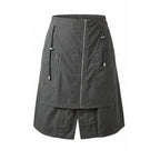 Grey Cotton Women Skirt