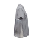 Grey Cotton Women Shirt