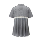 Grey Cotton Women Shirt