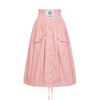 Pink Polyester Women Skirt