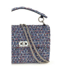 Blue Fabric Shoulder Bag