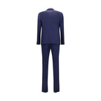Blue Wool Oves Aries Two-Piece Suit