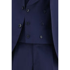 Blue Wool Oves Aries Two-Piece Suit