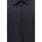 Black Cotton Full-Length Jacket