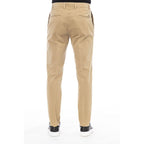 Beige Cotton Men's Pant