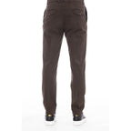 Brown Cotton Men Pant