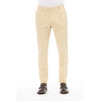 Beige Cotton Men Pants
