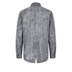 Grey Viscose Men Shirt