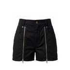 Black Cotton Women Shorts