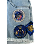 Blue Cotton Women's Short