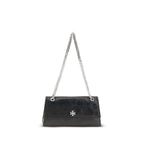 Black Suede Leather Shoulder Bag