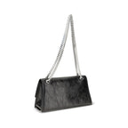 Black Suede Leather Shoulder Bag