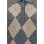 Gray Polyamide Polo Shirt