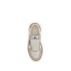 Beige Calf Leather Bos Taurus Sneakers